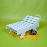 White Beach Bench Prop for Ocean-Themed Photoshoots